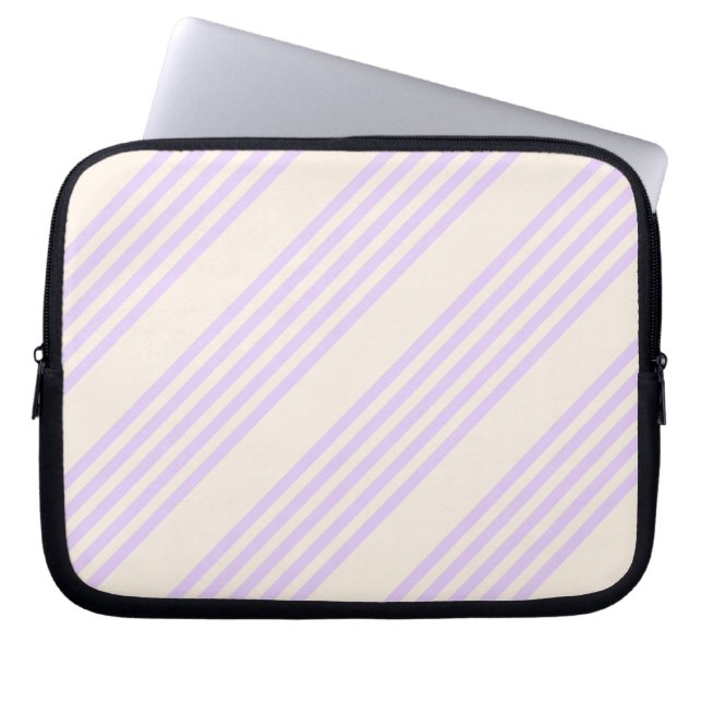 Capa Para Notebook Lilac púrpura e bege 5 listras (Frente)