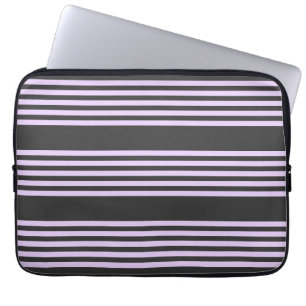 Capa Para Notebook Lilac púrpura e carvão cinco listras