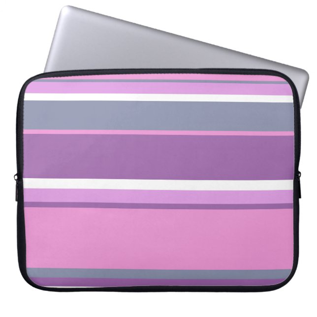 Capa Para Notebook Lilac stripes (Frente)