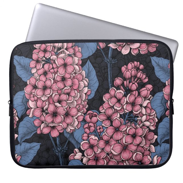Capa Para Notebook Lilás rosa com azul escuro (Frente)