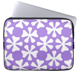 Capa Para Notebook Lilás Roxo e Branco Padrão Geométrico Elegante