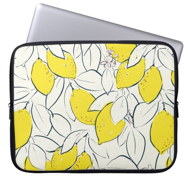 Capa Para Notebook Limão-Cano Citro Sem Costura Padrão (Frente)