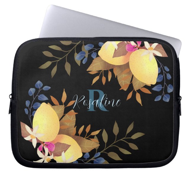 Capa Para Notebook Limon Chic Monogramas Black Bag (Frente)