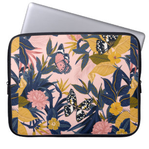 Capa Para Notebook Linda e sem descontinuidades do padrão tropical do
