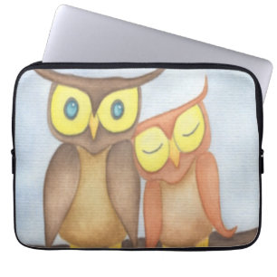 Capa Para Notebook Linda Watercolor Owl Lovers