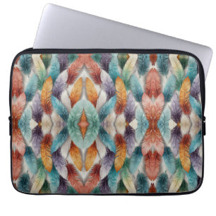 Capa Para Notebook Lindas penas de cristal de gelo multicolorido