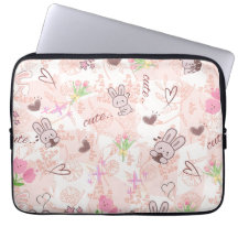 Lindo Coelho Kawaii Japonês e Xadrez Gingham Rosa