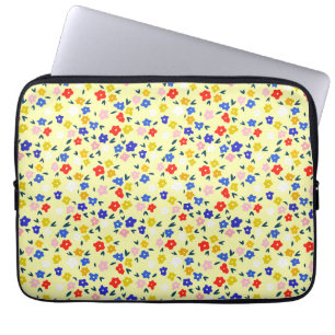 Capa Para Notebook Lindo Floral Delicado e Fofo em Amarelo Pastel