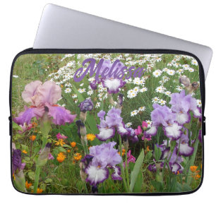 Capa Para Notebook Lindo Jardim Florestal Roxo Iris Irises