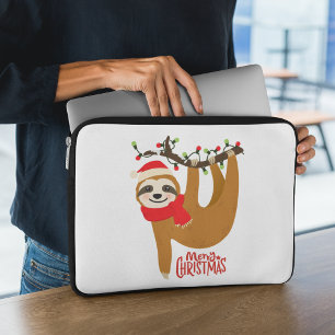 Capa Para Notebook Lindo Natal Papai Noel Preguiça