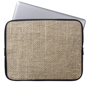 Capa Para Notebook Linen Bruto: Tecido natural texturizado.
