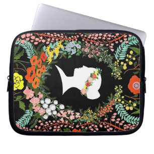 Capa Para Notebook Língua do laptop 10" das flores caso