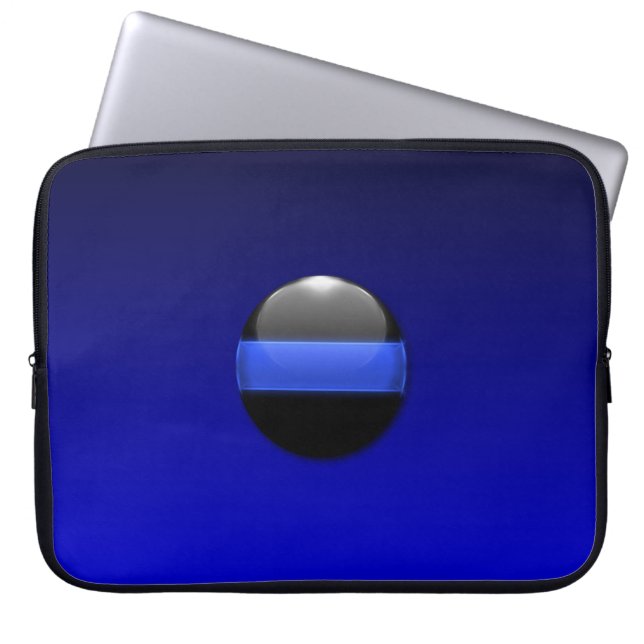 Capa Para Notebook Linha Azul Fino (Frente)