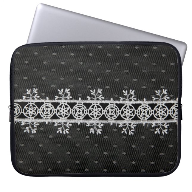 Capa Para Notebook linha de trabalho em preto (Frente)