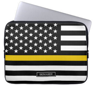 Capa Para Notebook Linha Dourado fina expedidor da bandeira americana