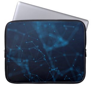 Capa Para Notebook Linhas de átomos de pontos conectam polígono