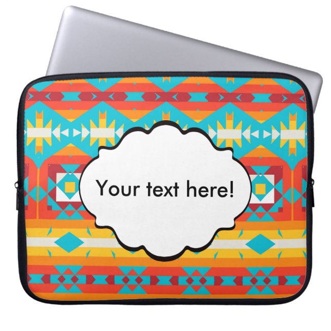 Capa Para Notebook Linhas de formas tribais (Frente)