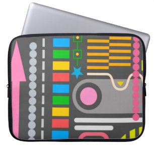 Capa Para Notebook Linhas de setas Abstrato Geométricas Padrão