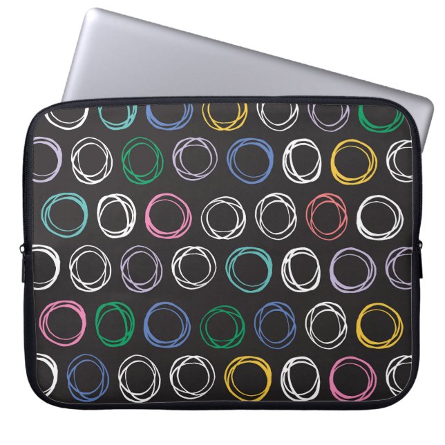 Capa Para Notebook Linhas Empurradas: Design sem costura desenhada à  (Frente)