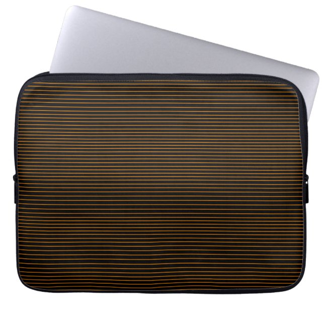 Capa Para Notebook Linhas laranja mínimas (Frente)