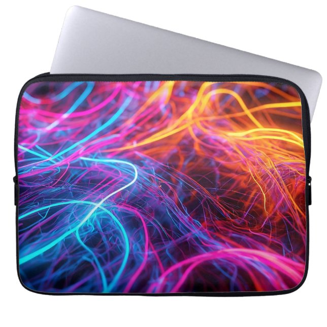 Capa Para Notebook Linhas Neon (Frente)