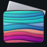 Capa Para Notebook Linhas onduladas Abstrato em camadas coloridas<br><div class="desc">Manga moderna e colorida de padrão ondulado abstrato.</div>