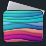 Capa Para Notebook Linhas onduladas Abstrato em camadas coloridas<br><div class="desc">Manga moderna e colorida de padrão ondulado abstrato.</div>