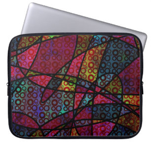 Capa Para Notebook Linhas Pretas e Negritas & Texturas Abstratas Mult