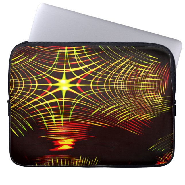 Capa Para Notebook Linhas que se repetem em efeito de onda e luz? (Frente)