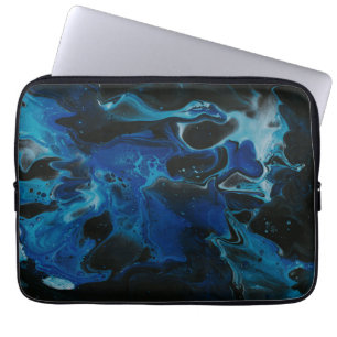 Capa Para Notebook Líquido psicodélico azul escuro