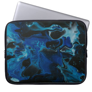 Capa Para Notebook Líquido psicodélico azul escuro