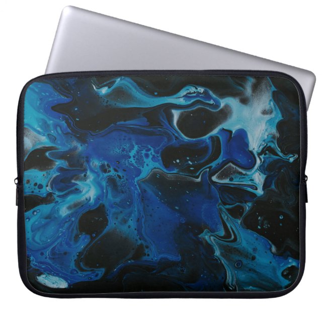 Capa Para Notebook Líquido psicodélico azul escuro (Frente)