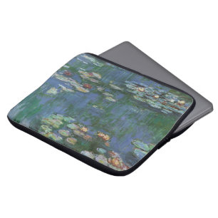 Capa Para Notebook Lírios de Claude Monet, Flores Vintage