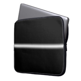 Capa Para Notebook Listra branca desvanecida no preto