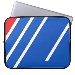Capa Para Notebook Listra Geométrica Azul e Vermelha Minimalista