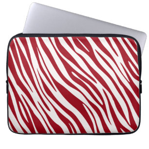 Capa Para Notebook Listras Animais Zebra Vermelha da Moda