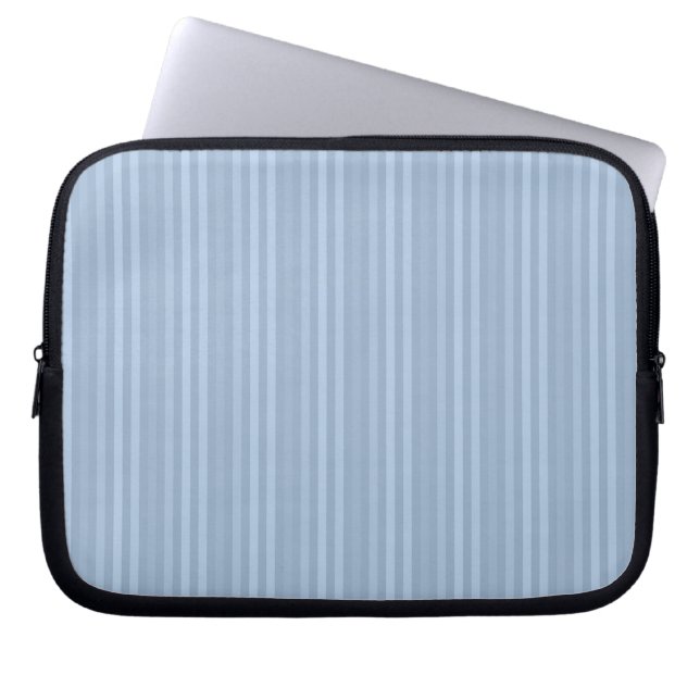 Capa Para Notebook Listras Azuis Bebê Padrão Listras Verticais (Frente)