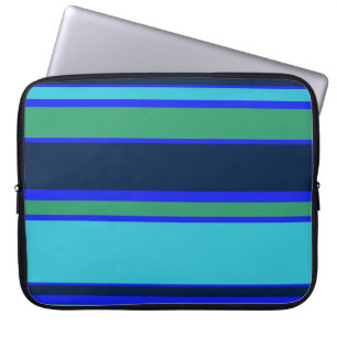 Capa Para Notebook Listras azuis e verdes