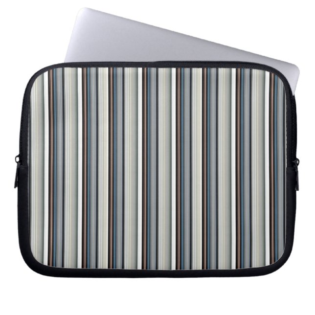 Capa Para Notebook Listras cinzas brancas fofas (Frente)