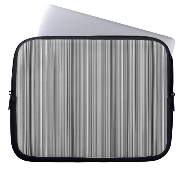 Capa Para Notebook Listras cinzas fofas (Frente)