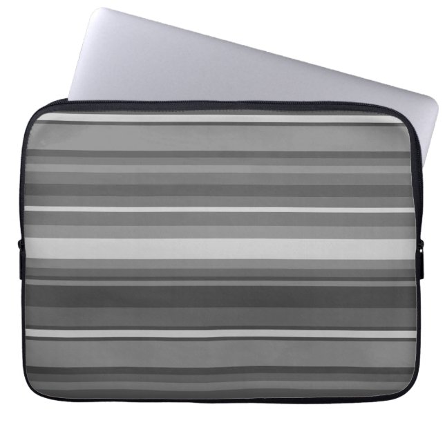 Capa Para Notebook Listras cinzentas (Frente)
