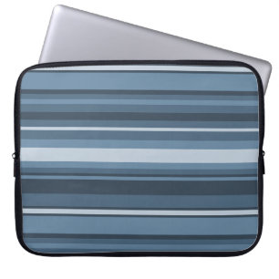 Capa Para Notebook listras Cinzento-azuis