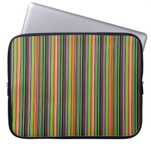 Capa Para Notebook Listras coloridas pretas fofas