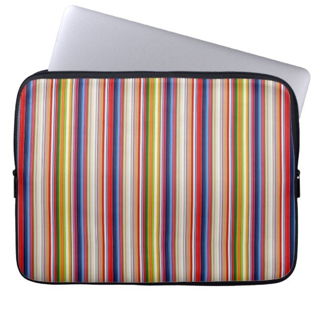 Capa Para Notebook Listras coloridas quentes (Frente)