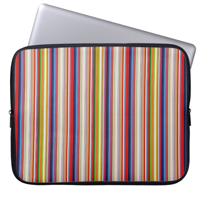 Capa Para Notebook Listras coloridas quentes (Frente)