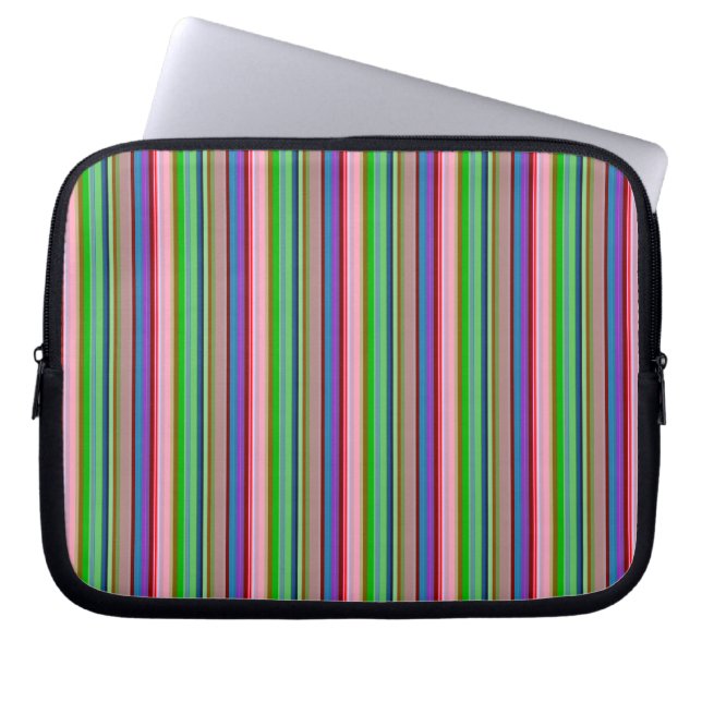 Capa Para Notebook Listras coloridas quentes (Frente)
