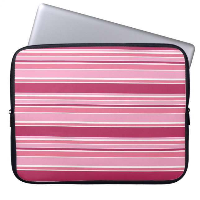 Capa Para Notebook Listras cor-de-rosa (Frente)
