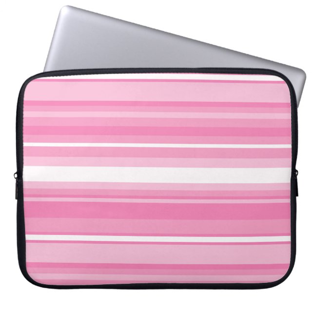 Capa Para Notebook Listras cor-de-rosa (Frente)