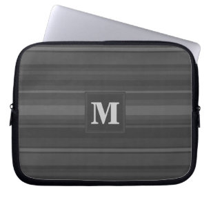 Capa Para Notebook Listras de carvão monograma