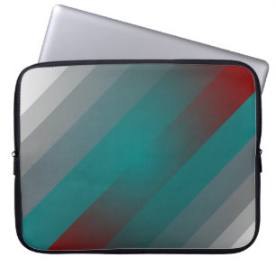 Capa Para Notebook listras de cinza de Borgundy teal